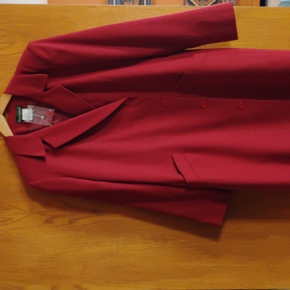 βοΈ Harve Bernard Wool Gabardine STUNNING BRICK π§± RED COAT DRESS Sz 12/14 IMO - Picture 4 of 13